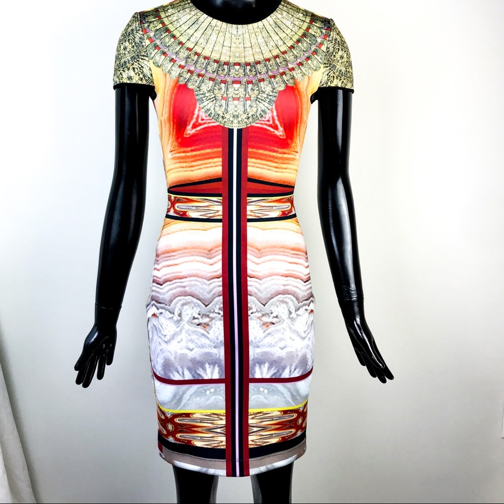 Clover Canyon Neoprene Graphic Print Dress XS